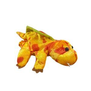 Caltoy Dinosaur Dragon Plush Hand Puppet Yellow Orange Toy